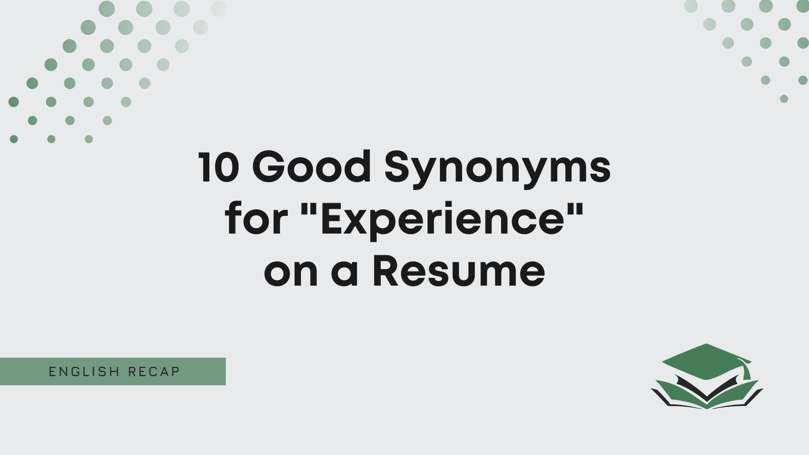 another word for good resume